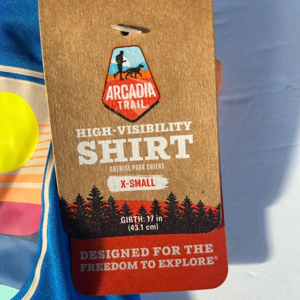 New Arcadia Trail Blue Mountains high visibility dog shirt XS Quick dry